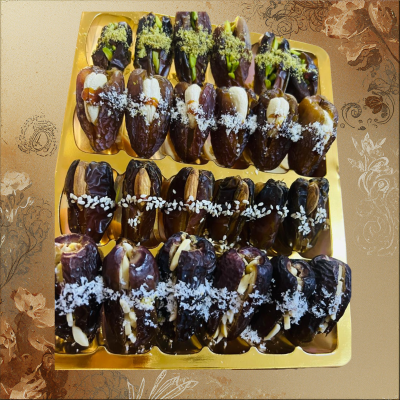 Pistachio & Nut Stuffed Dates – Premium Tray